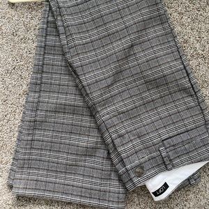 LOFT Plaid Curvy Trouser